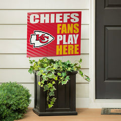 Kansas City Chiefs Coroplast Yard Sign "Fans Play Here"