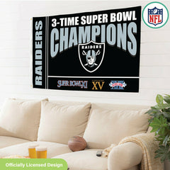 Las Vegas Raiders Multi-Win Superbowl Champions Football 3x5 Flag