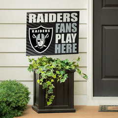 Las Vegas Raiders Coroplast Yard Sign "Fans Play Here"