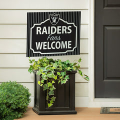 Las Vegas Raiders Coroplast Yard Sign, "Fans Welcome"