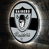 Las Vegas Raiders NFL Football Large Round Vintage Edgelite LED Decor