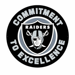 Las Vegas Raiders Commitment To Excellence NFL Football Large Round Ed