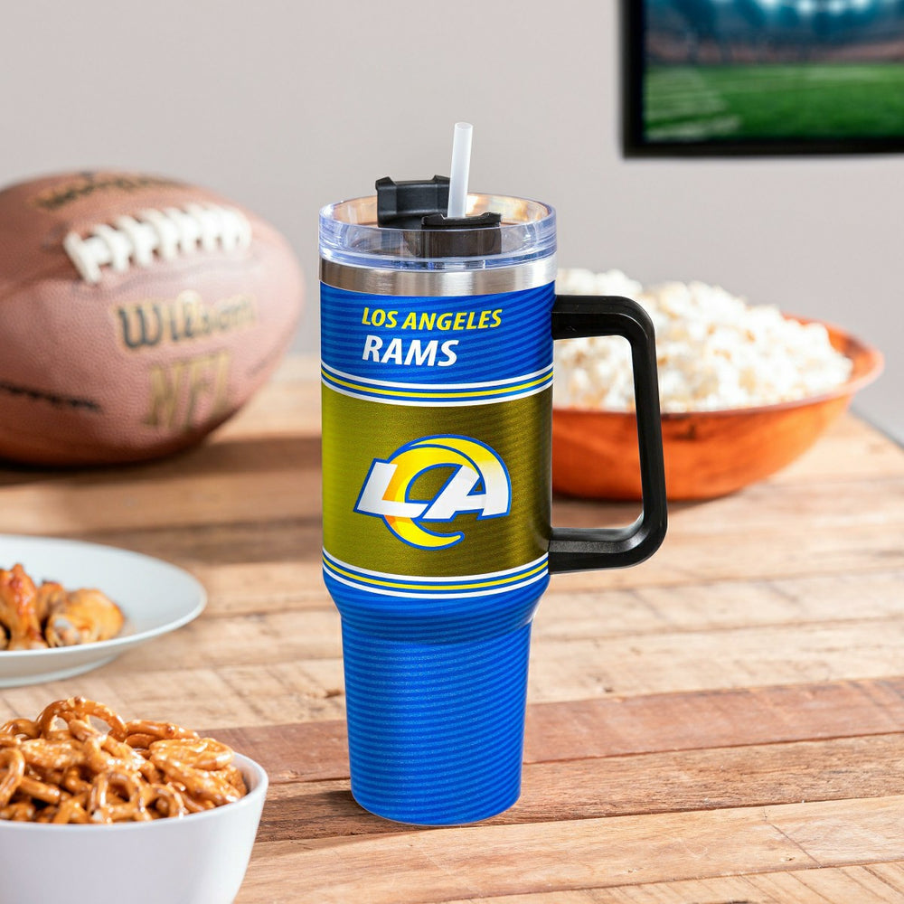 40oz Stainless Steel Canyon Cup w/ Straw, Los Angeles Rams