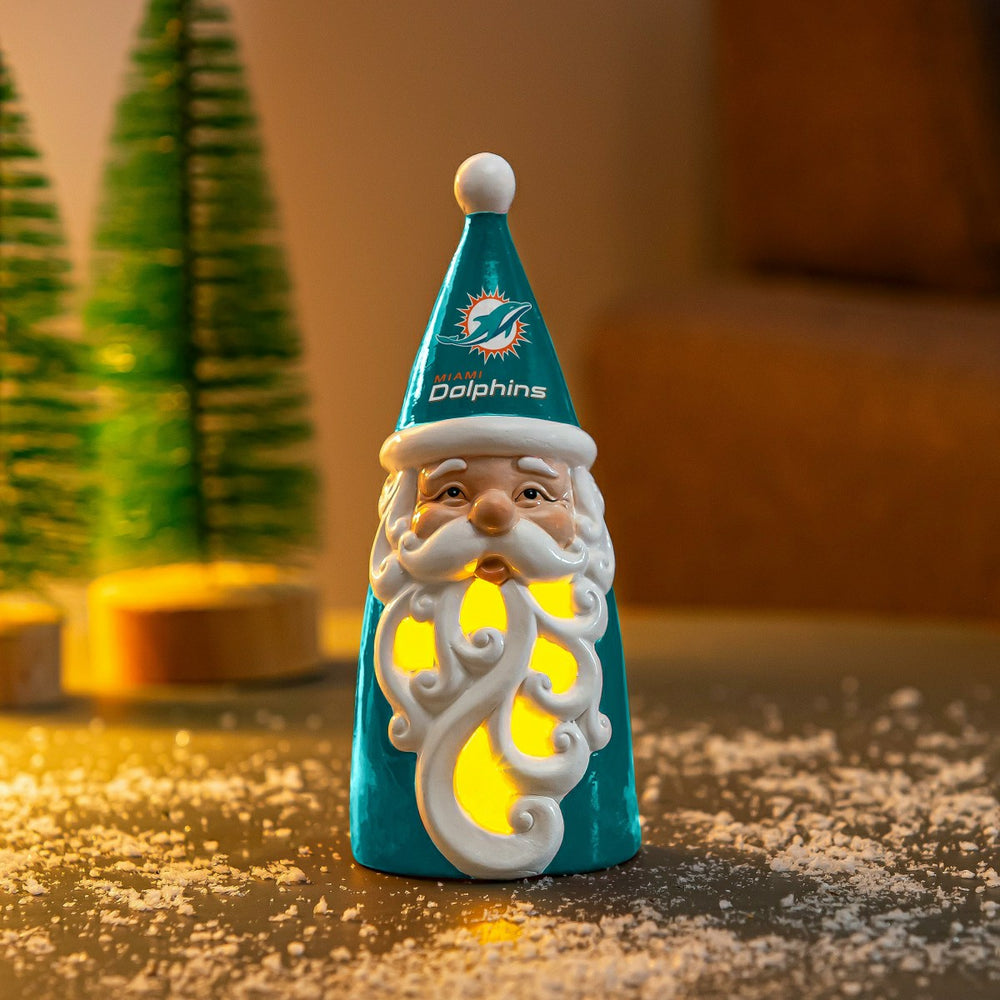 Miami Dolphins Santa LED Statuary, 8"