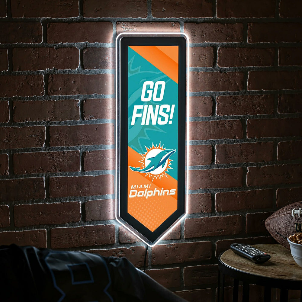 LED Wall Decor, Pennant, Miami Dolphins