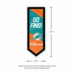 LED Wall Decor, Pennant, Miami Dolphins