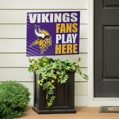 Minnesota Vikings Coroplast Yard Sign "Fans Play Here"