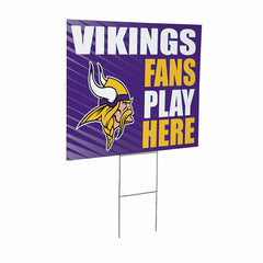 Minnesota Vikings Coroplast Yard Sign "Fans Play Here"
