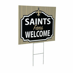 New Orleans Saints Coroplast Yard Sign, "Fans Welcome"