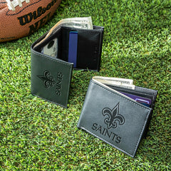 New Orleans Saints, Bi-Fold and Tri-Fold Wallet Gift Set, Black