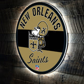 New Orleans Saints NFL Football Large Round Vintage Edgelite LED Decor