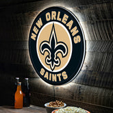 LED Wall Decor, Round, New Orleans Saints