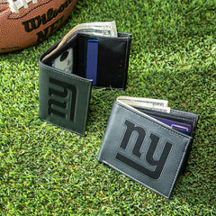 New York Giants, Bi-Fold and Tri-Fold Wallet Gift Set, Black