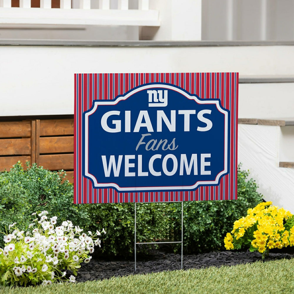 New York Giants Coroplast Yard Sign, "Fans Welcome"