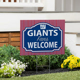 New York Giants Coroplast Yard Sign, "Fans Welcome"