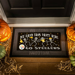 Pittsburgh Steelers Flocked Coir Halloween Sassafras Switch Mat, 22"x1