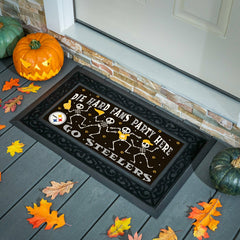 Pittsburgh Steelers Flocked Coir Halloween Sassafras Switch Mat, 22"x1