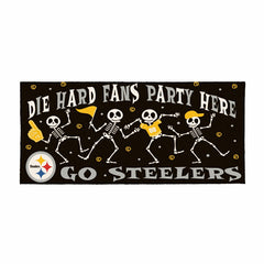 Pittsburgh Steelers Flocked Coir Halloween Sassafras Switch Mat, 22"x1
