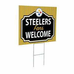 Pittsburgh Steelers Coroplast Yard Sign, "Fans Welcome"