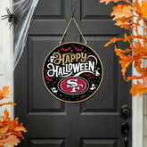 San Francisco 49ers Halloween Round Door Décor with Hanging Rope, 18x1