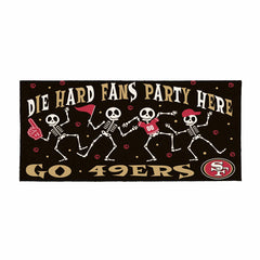 San Francisco 49ers Flocked Coir Halloween Sassafras Switch Mat, 22"x1