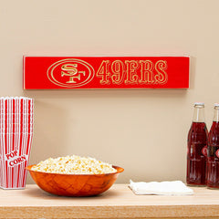 San Francisco 49ers Engraved Wood Sign, 49ers 3.5" x 18"