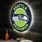 LED Wall Decor, Round, Seattle Seahawks