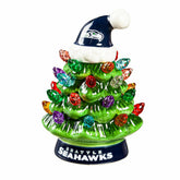 4" Mini LED Tabletop Christmas Tree, Set of 2, Seattle Seahawks