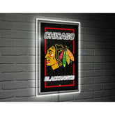 Chicago Blackhawks Hockey Rectangle Neolite LED Decor