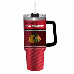 40oz Stainless Steel Canyon Cup w/ Straw, Chicago Blackhawks