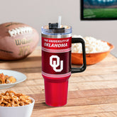 40oz Stainless Steel Canyon Cup w/ Straw, University of Oklahoma