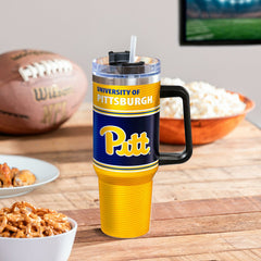 40oz Stainless Steel Canyon Cup w/ Straw, University of Pittsburgh