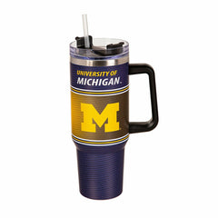40oz Stainless Steel Canyon Cup w/ Straw, University Of Michigan
