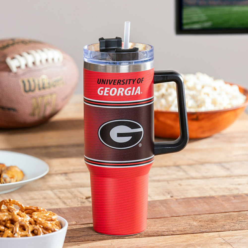 40oz Stainless Steel Canyon Cup w/ Straw, University of Georgia