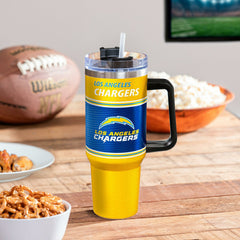 40oz Stainless Steel Canyon Cup w/ Straw, Los Angeles Chargers