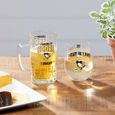 Stemless 17OZ Glass & Tankard 16OZ Gift Set, Pittsburgh Penguins