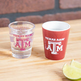 Texas A&M 4-Piece Ceramic and Glass 2oz. Shot Glass Set