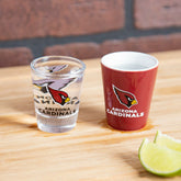 Arizona Cardinals 4-Piece Ceramic and Glass 2oz. Shot Glass Set