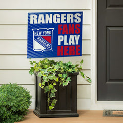New York Rangers Coroplast Yard Sign "Fans Play Here"