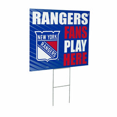 New York Rangers Coroplast Yard Sign "Fans Play Here"