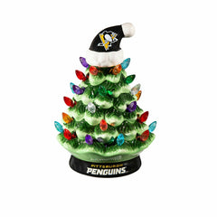 8" LED Ceramic Christmas Tree, Pittsburgh Penguins