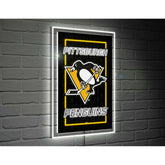 Pittsburgh Penguins Hockey Rectangle Neolite LED Decor
