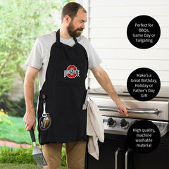 Grill Apron, Black, Ohio State University