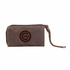 Chicago Cubs Wristlet Wallet Brown