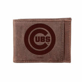 Chicago Cubs Front Pocket Wallet w/ RFID Blocking Brown