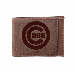 Chicago Cubs Front Pocket Wallet w/ RFID Blocking Brown