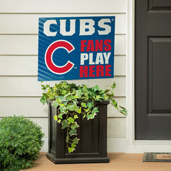 Chicago Cubs Coroplast Yard Sign "Fans Play Here"