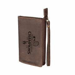 Los Angeles Dodgers Wristlet Wallet, Brown, SC24 Champions