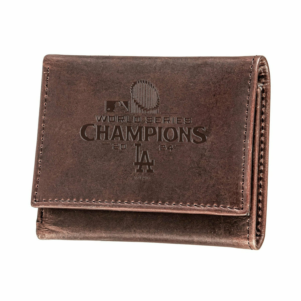 Los Angeles Dodgers Tri-Fold Wallet, Brown, World Series Champions 202