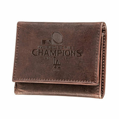 Los Angeles Dodgers Tri-Fold Wallet, Brown, World Series Champions 202